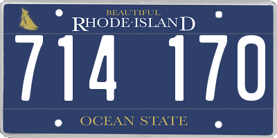 RI license plate 714170