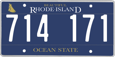 RI license plate 714171