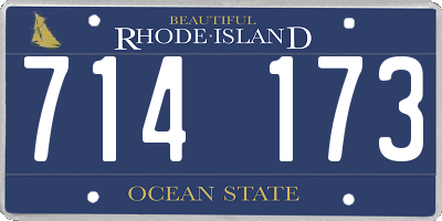 RI license plate 714173