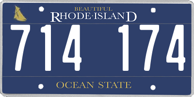 RI license plate 714174