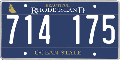RI license plate 714175