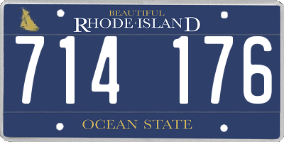 RI license plate 714176