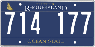 RI license plate 714177