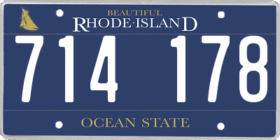 RI license plate 714178