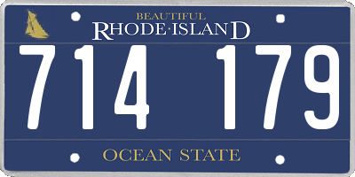RI license plate 714179