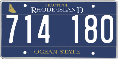 RI license plate 714180