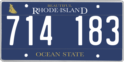 RI license plate 714183