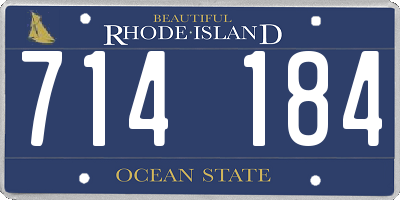 RI license plate 714184