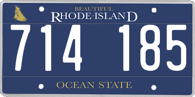 RI license plate 714185