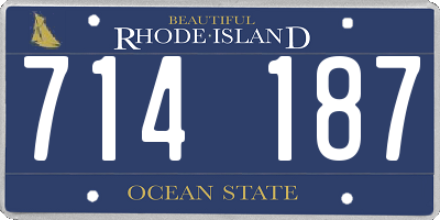 RI license plate 714187