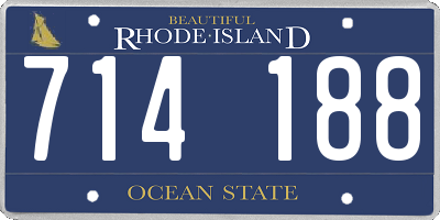 RI license plate 714188