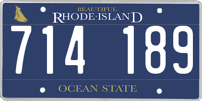 RI license plate 714189