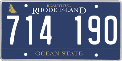 RI license plate 714190