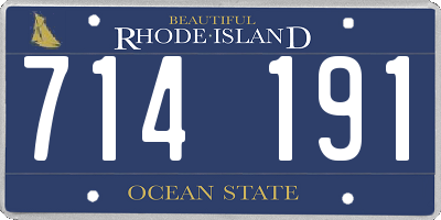 RI license plate 714191