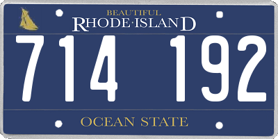RI license plate 714192