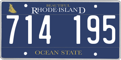 RI license plate 714195
