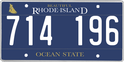 RI license plate 714196