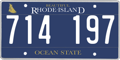 RI license plate 714197