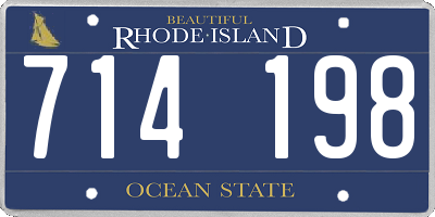 RI license plate 714198