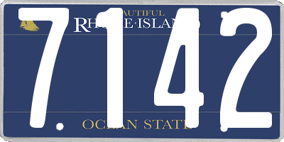 RI license plate 7142