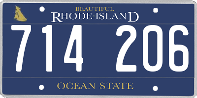 RI license plate 714206