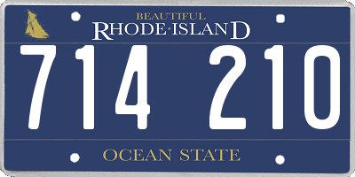 RI license plate 714210