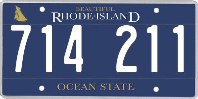 RI license plate 714211