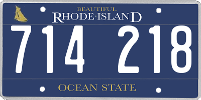 RI license plate 714218