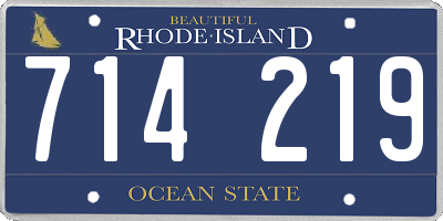 RI license plate 714219