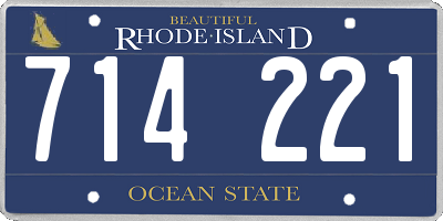 RI license plate 714221