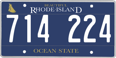 RI license plate 714224