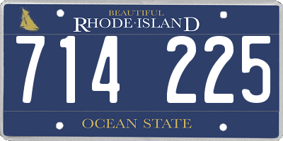 RI license plate 714225
