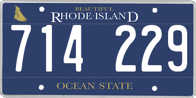 RI license plate 714229