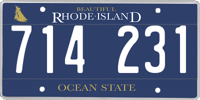 RI license plate 714231