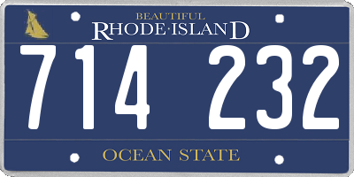 RI license plate 714232