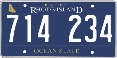 RI license plate 714234