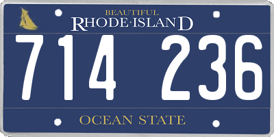 RI license plate 714236