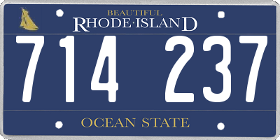 RI license plate 714237