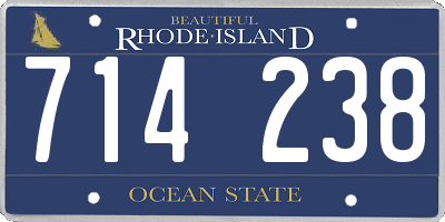 RI license plate 714238