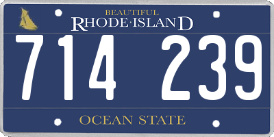 RI license plate 714239