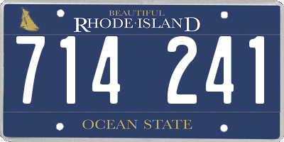RI license plate 714241