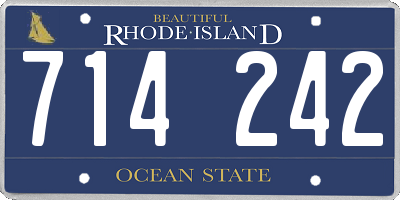 RI license plate 714242