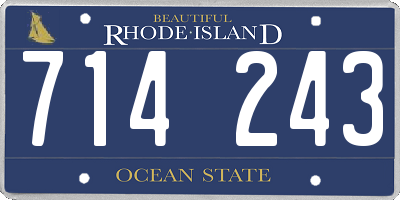 RI license plate 714243