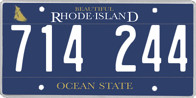RI license plate 714244
