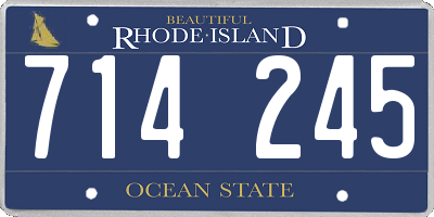 RI license plate 714245