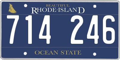 RI license plate 714246