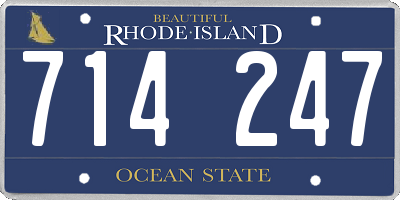 RI license plate 714247