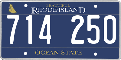RI license plate 714250