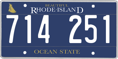 RI license plate 714251