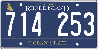 RI license plate 714253